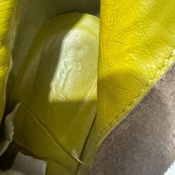 Boden Wedge Ankle Boots Side Zipper 8.75" High 3" Heel Brown Leather - Picture 15 of 15